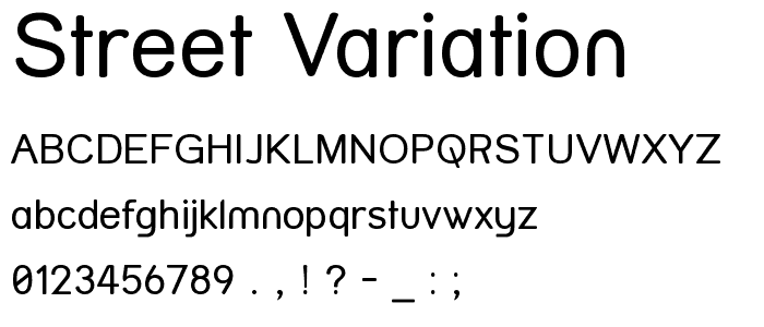 Street Variation font